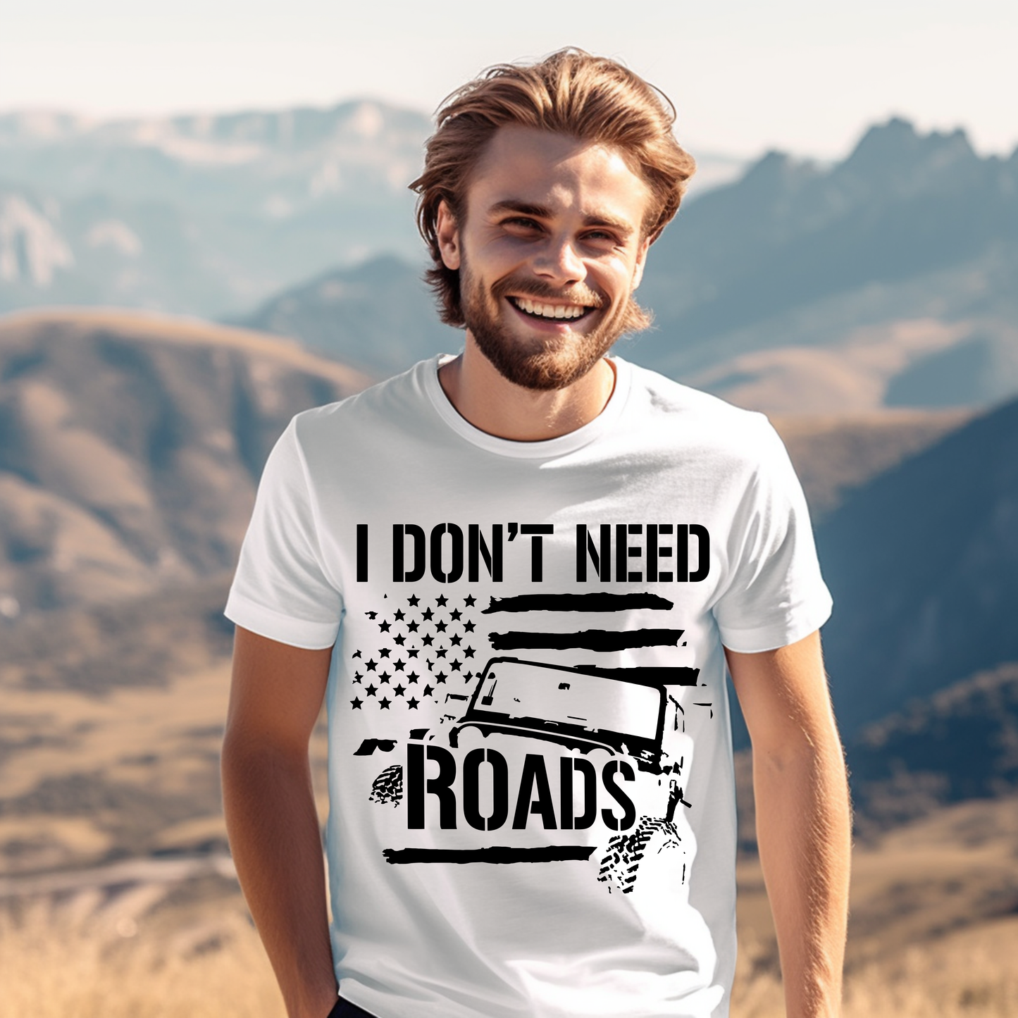 Adventure-Ready - 'I Don't Need Roads' T-Shirt