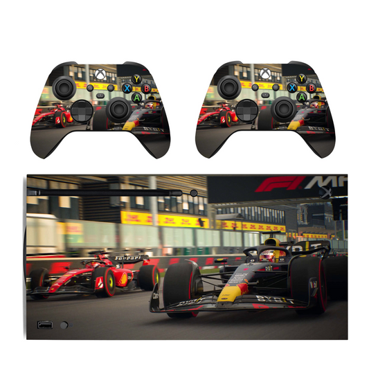 F1 Racing Vinyl Skin Compatible with X-Box Series X +2 Controller Skins