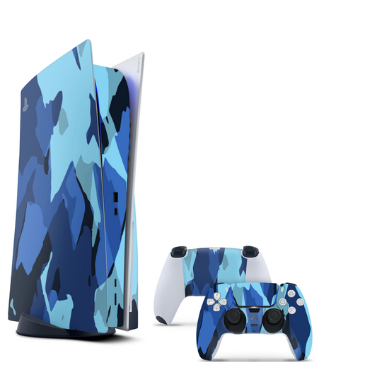 Vinyl Skins Blue Camo Compatible with PS5