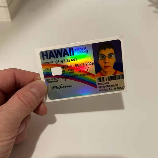 Holographic Credit Card Vinyl Skins McLovin