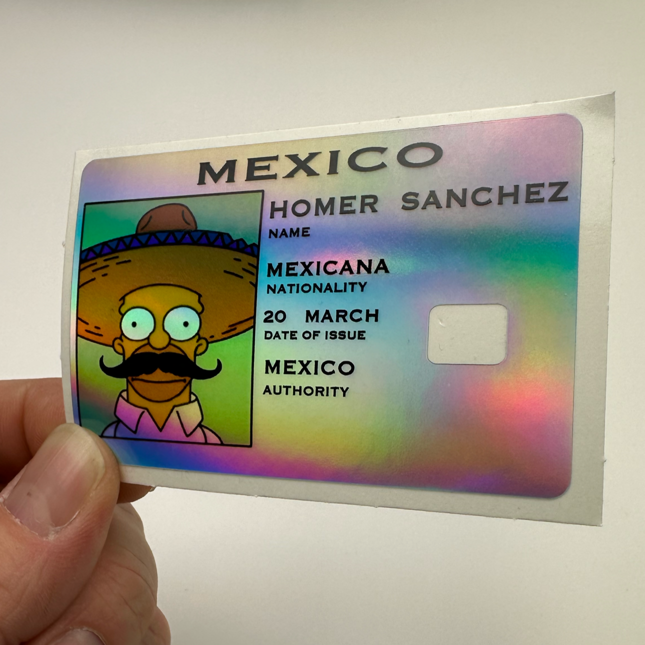 Holographic Credit Card Vinyl Skins Homer