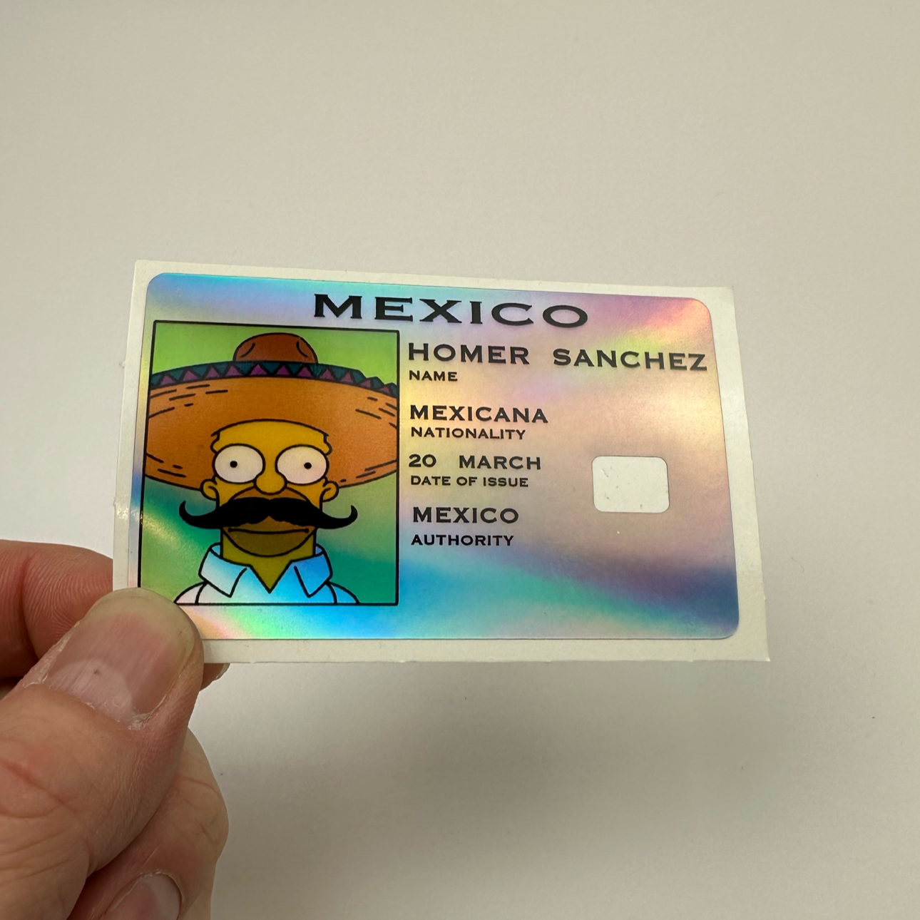 Holographic Credit Card Vinyl Skins Homer