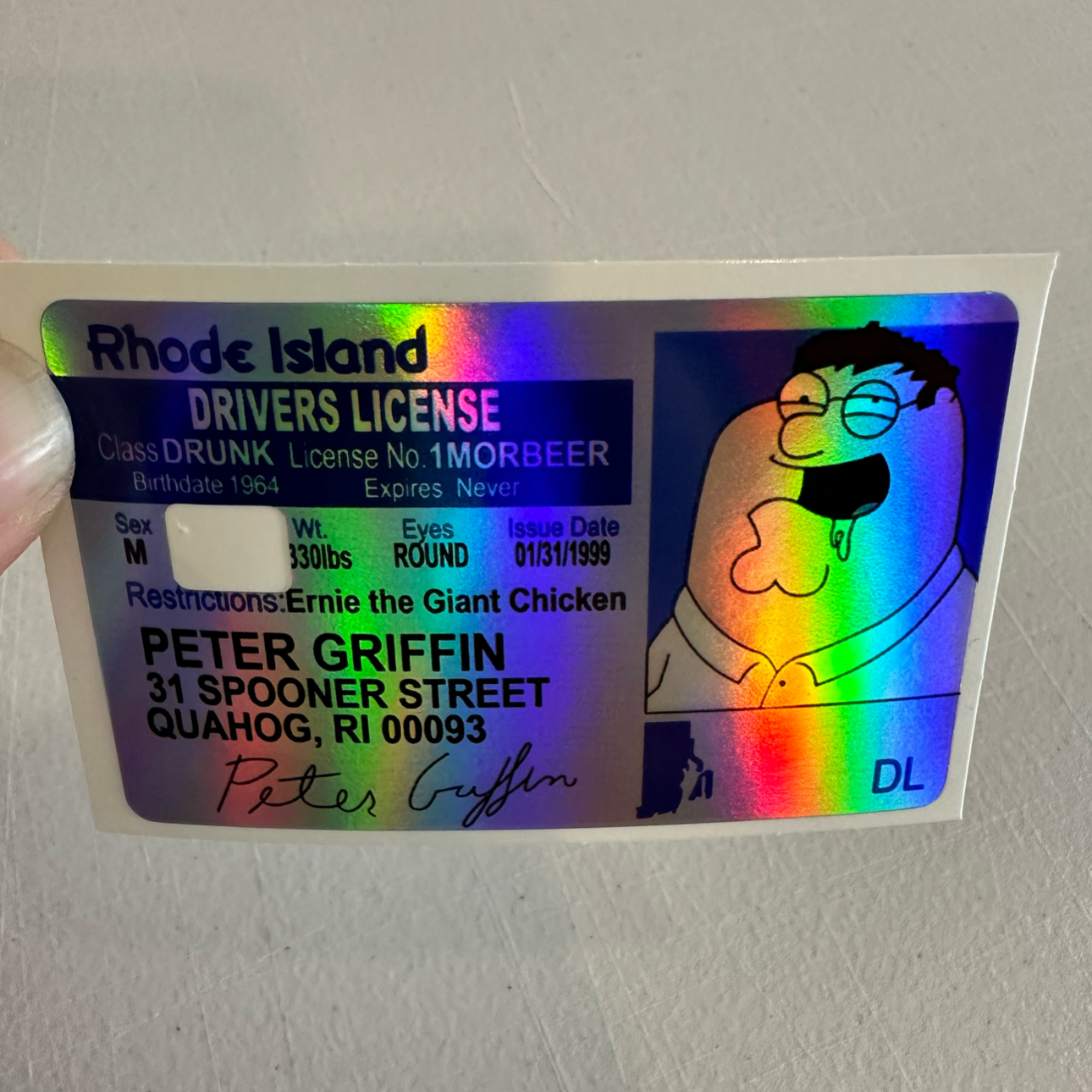 Credit Card Vinyl Skins Peter Holographic Decal