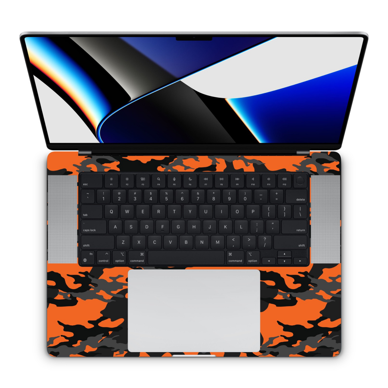 Orange Camouflage Vinyl Skins Compatible with MacBook Pro