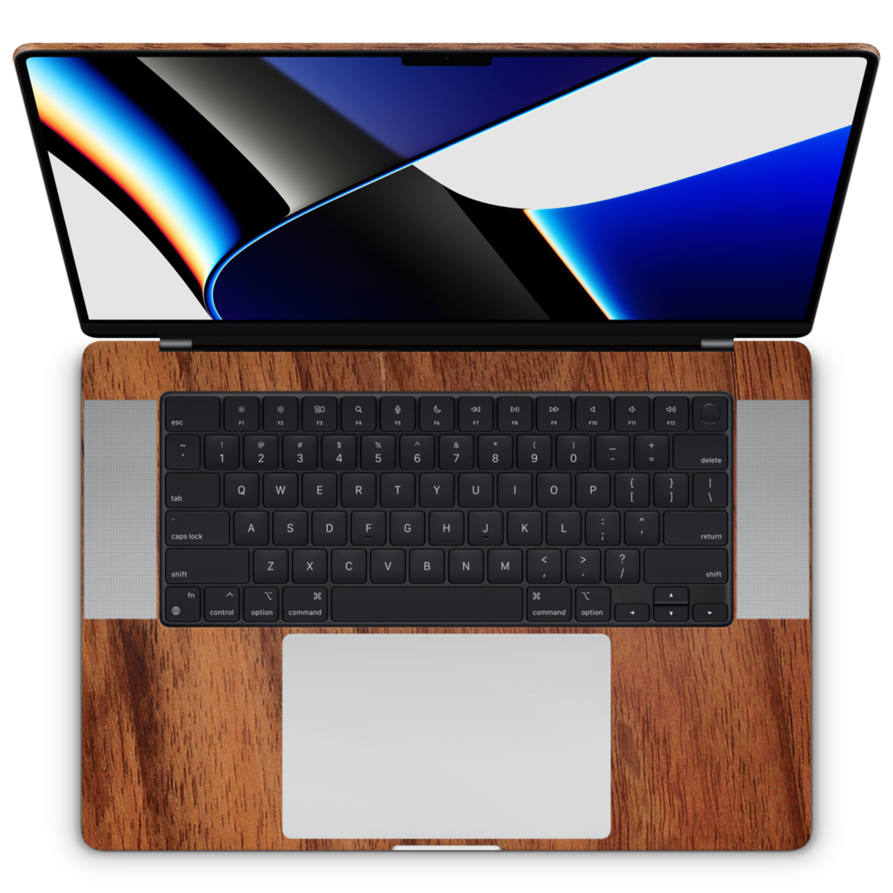 Dark Hardwood Vinyl Skins Compatible with MacBook Pro