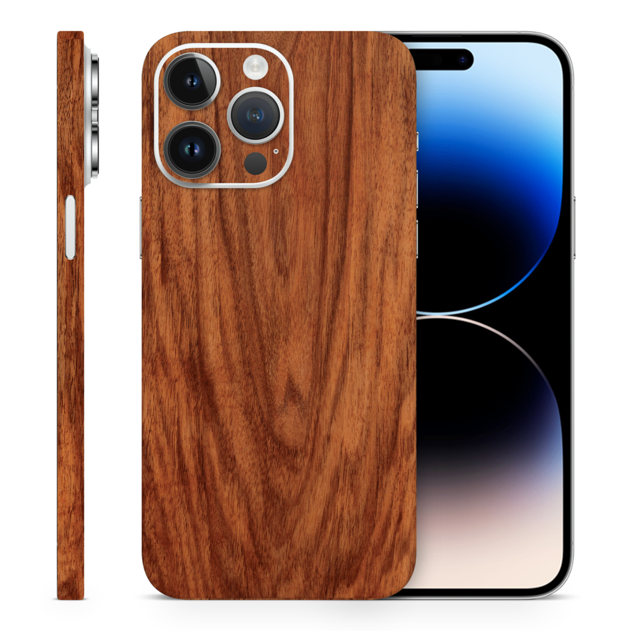 Dark Hardwood Vinyl Skins Compatible With Iphone