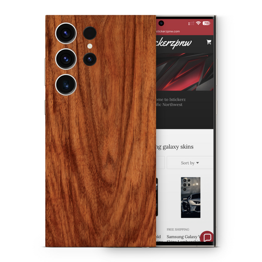 Samsung Galaxy Vinyl Skins Dark Hardwood