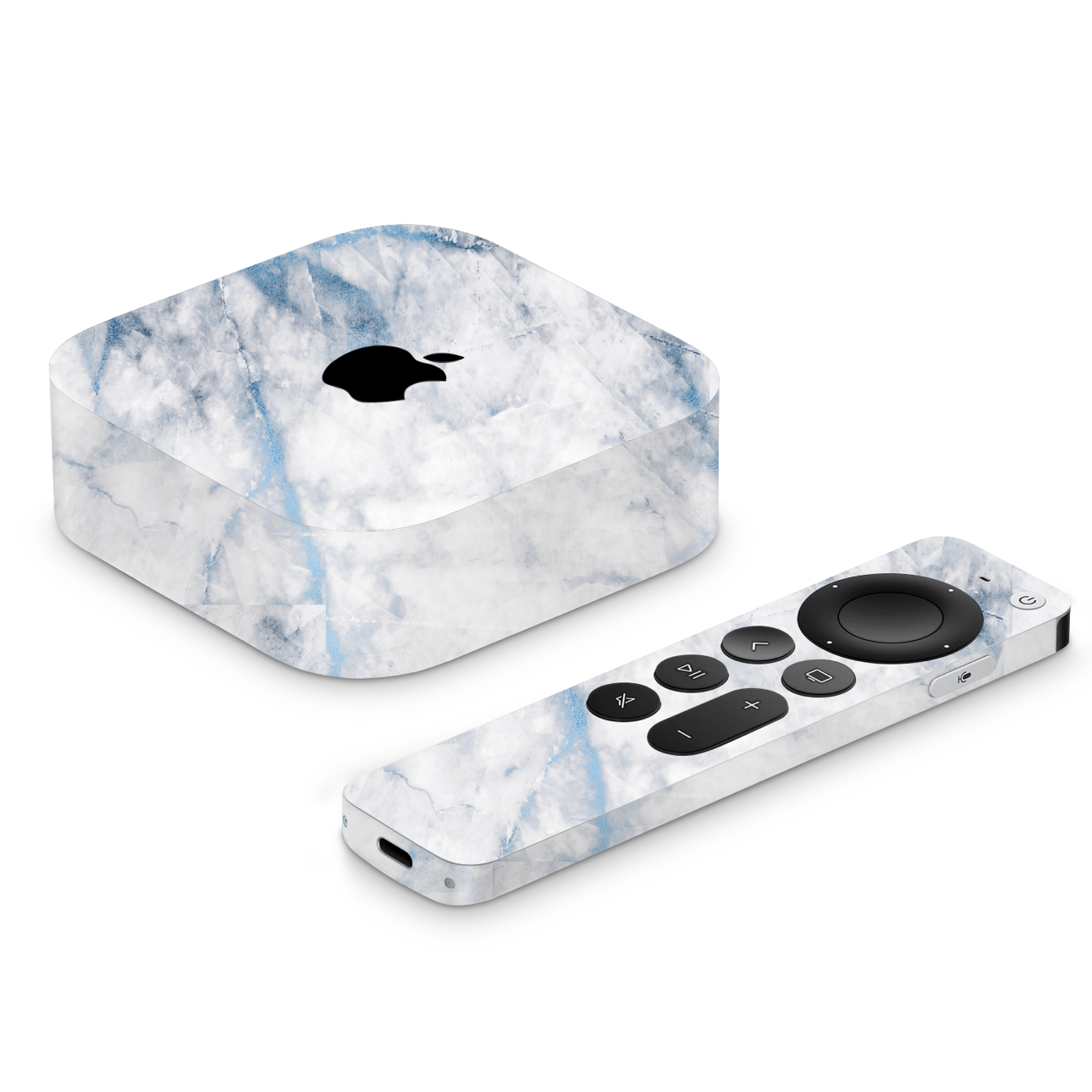 Apple TV 4K Vinyl Skins Blue Marble