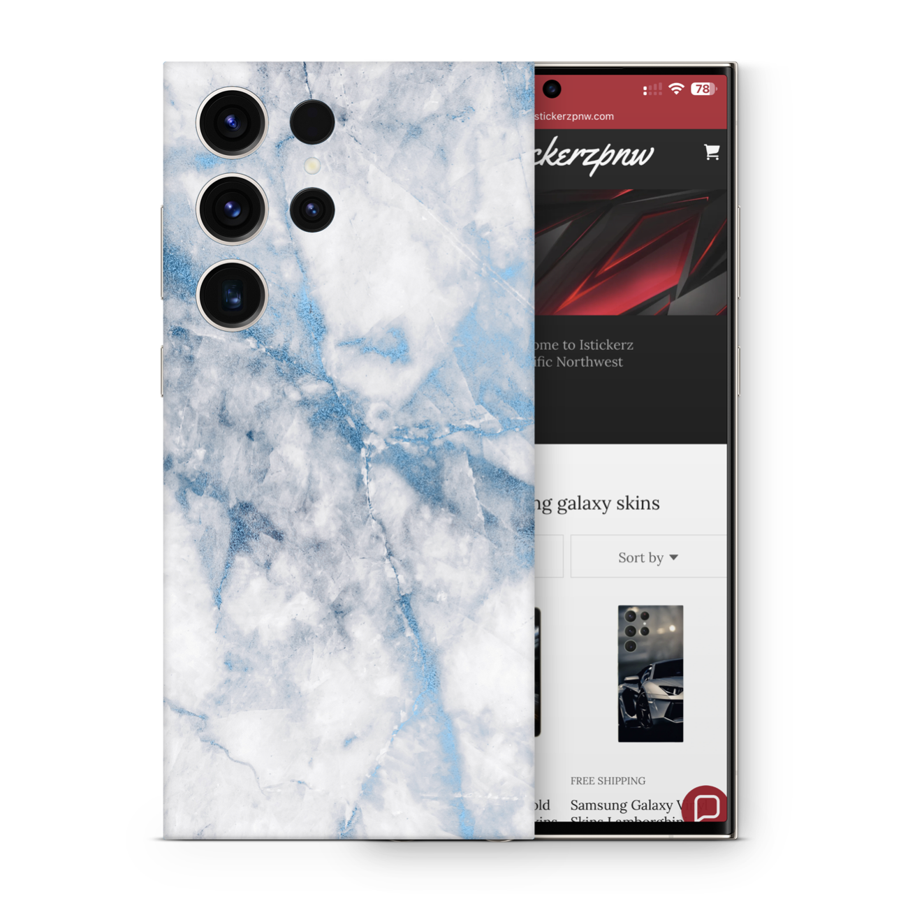 Samsung Galaxy Vinyl Skins Blue Marble