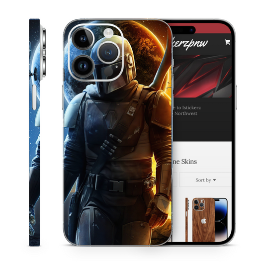 Mandalorian Vinyl Skins Compatible With Iphone