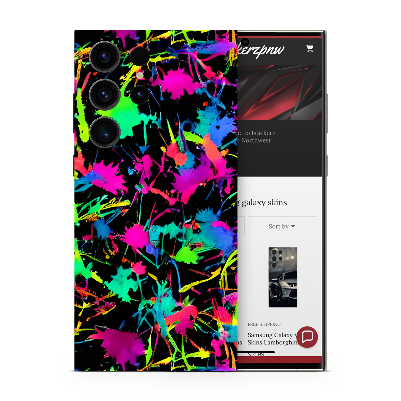 Samsung Galaxy Vinyl Skins Neon Paint