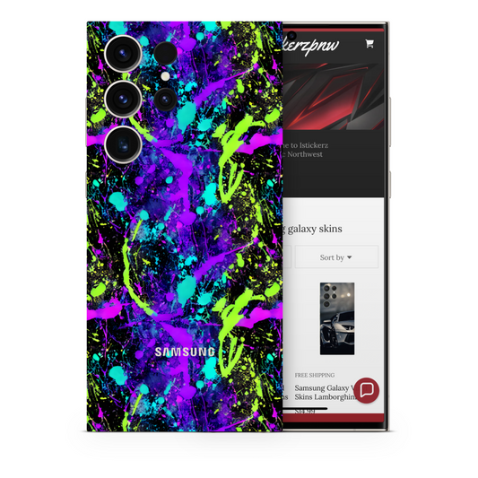 Samsung Galaxy Vinyl Skins Neon Paint