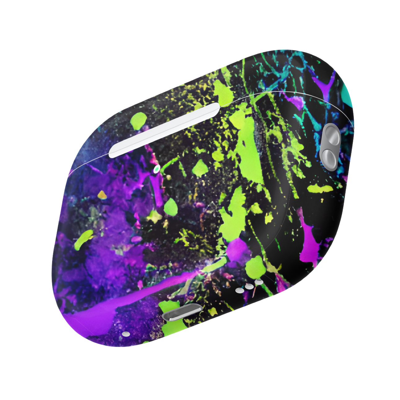 Apple AirPod Pro 2 Vinyl Skins Neon Paint Splatter