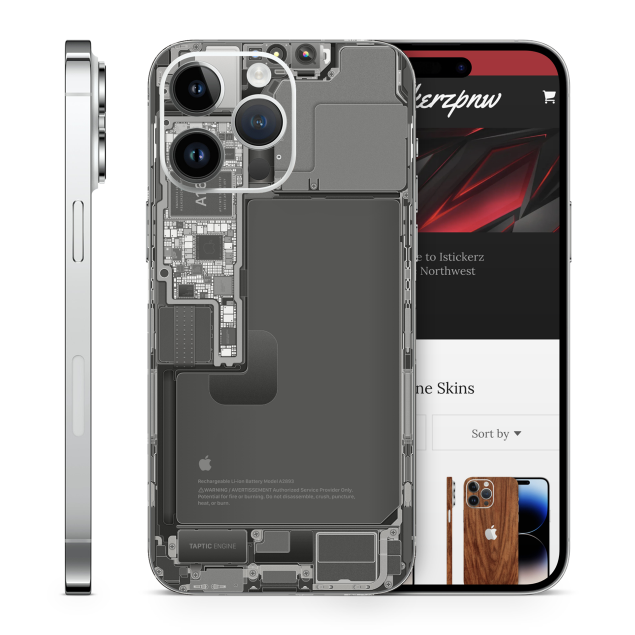 Transparent Back Vinyl Skins Compatible With Iphone