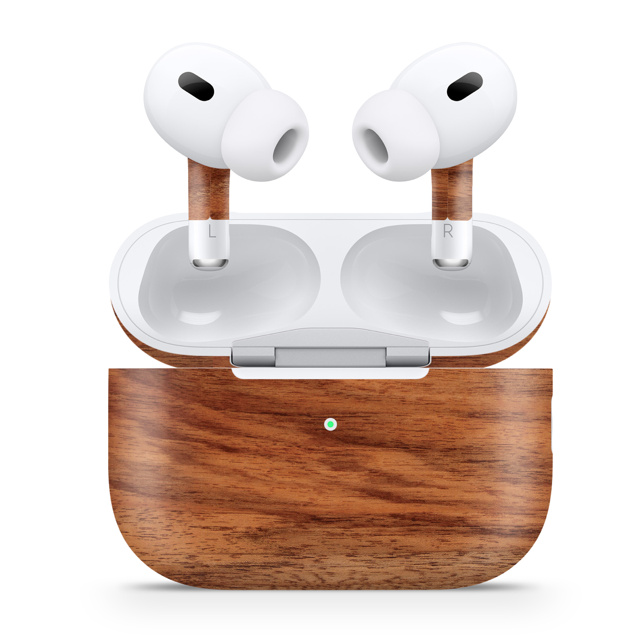 Apple AirPod Pro 2 Vinyl Skins Dark Hardwood