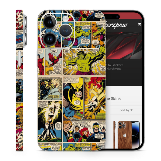 Comic Book Wrap Vinyl Skins Compatible With Iphone