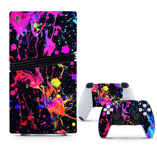Vinyl Skins Neon Paint Compatible with PS5 Pro