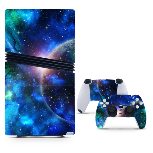 Vinyl Skins Blue Moon Compatible with PS5 Pro
