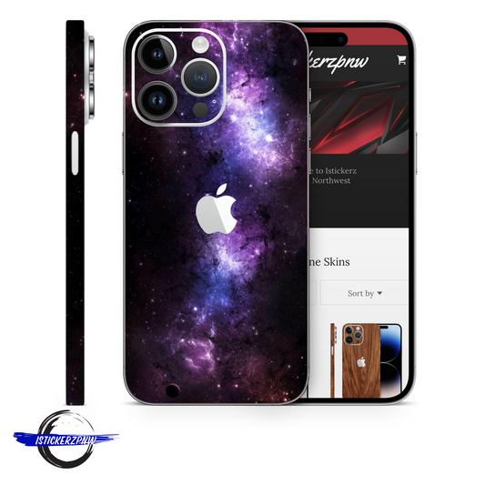 Dark Galaxy Vinyl Skins Compatible With Iphone