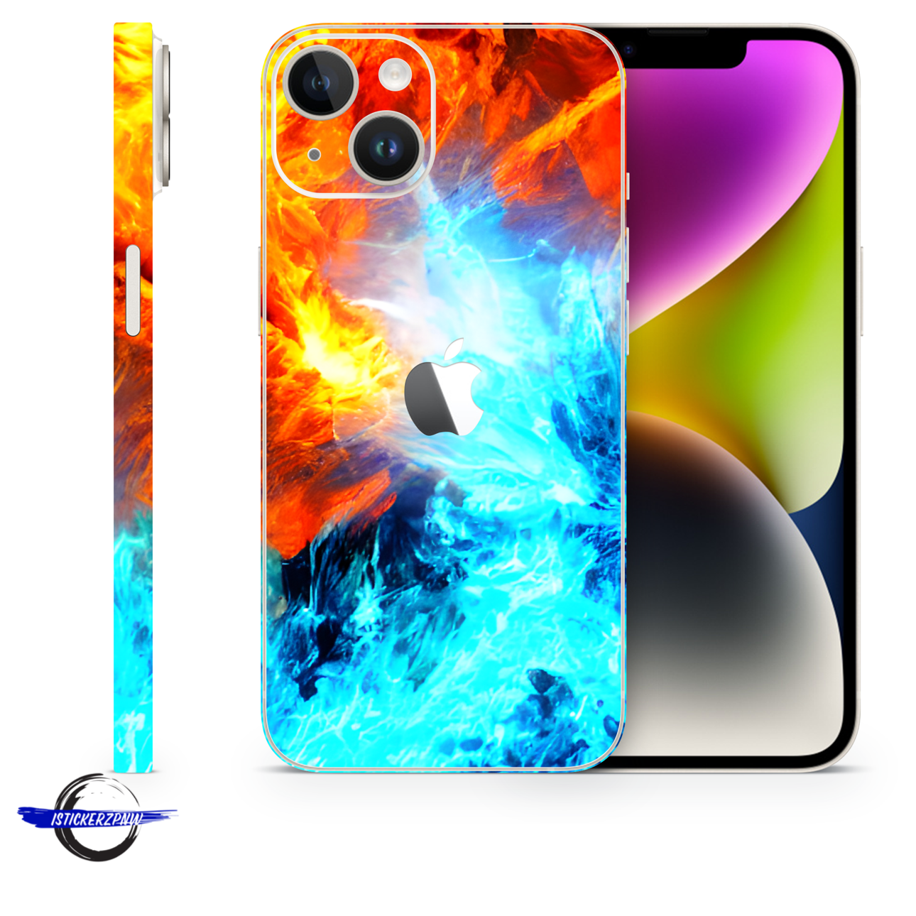 Fire & Ice Vinyl Skins Compatible With Iphone