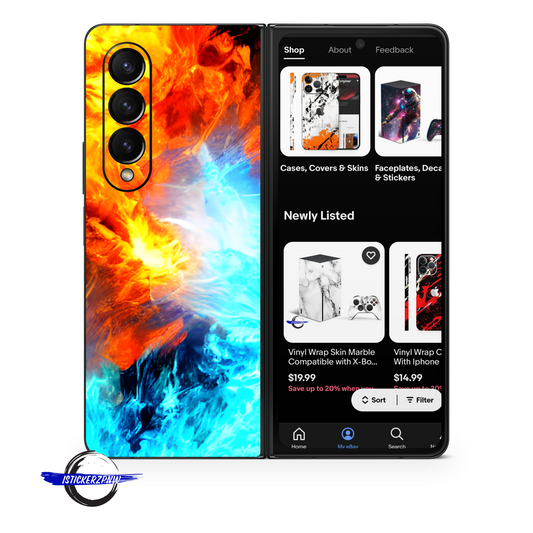 Samsung Z Fold Vinyl Skin Fire & Ice