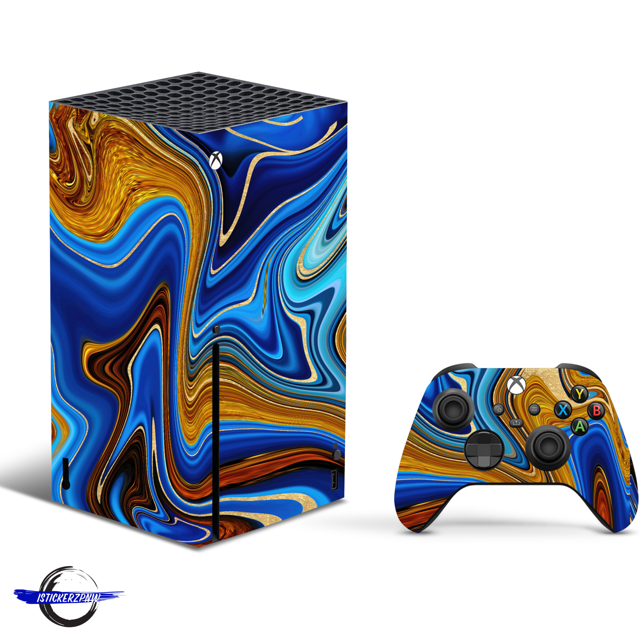 Vinyl Wrap Skins Paint Swirl Compatible with X-Box Series X +2 Controller Skins