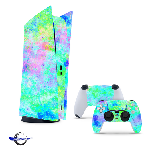 Vinyl Skins Neon Paint Wrap Compatible with PS5