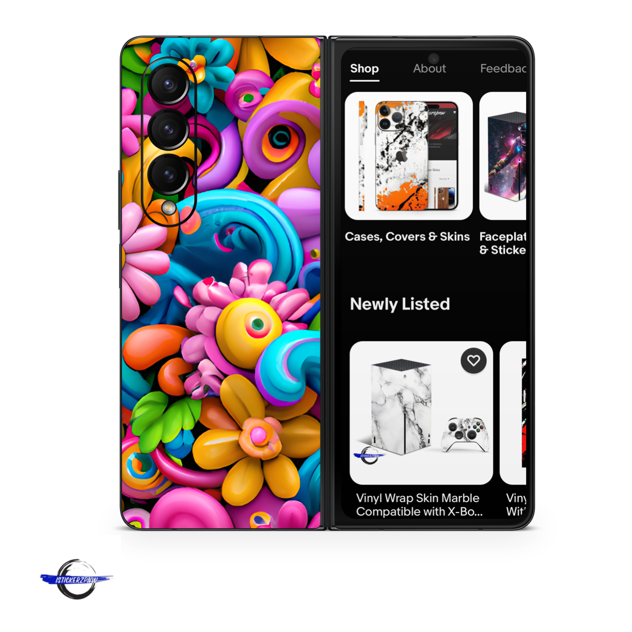 Samsung Z Fold Vinyl Skins Summer Flowers