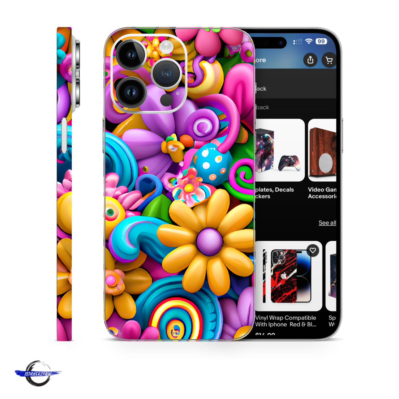 Summer Flowers  Vinyl Wrap Skins Compatible With Iphone