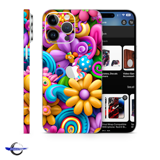 Summer Flowers  Vinyl Wrap Skins Compatible With Iphone