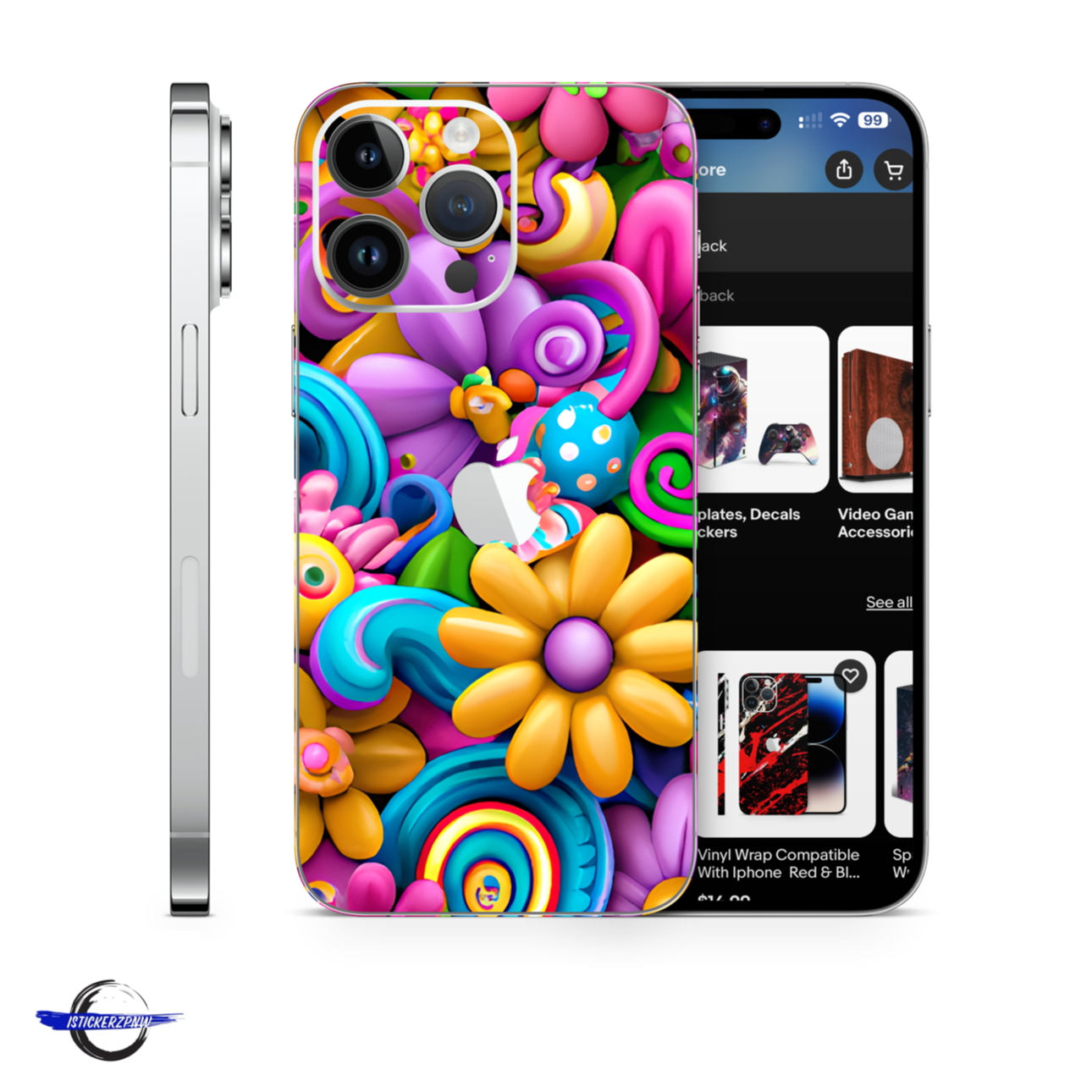 Summer Flowers  Vinyl Wrap Skins Compatible With Iphone