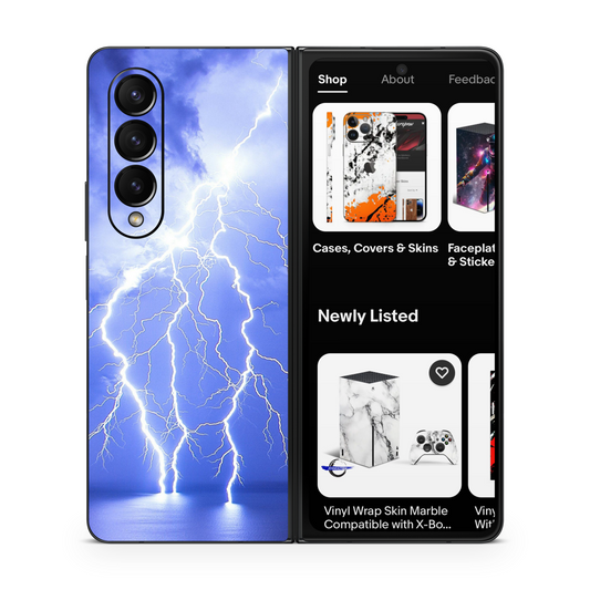 Samsung Z Fold Vinyl Skin Lightning