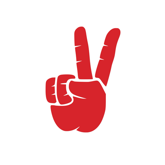 Set of Hand Wave Peace Wave Decals for Jeep Side Mirrors- Left & Right Peace Wave decals