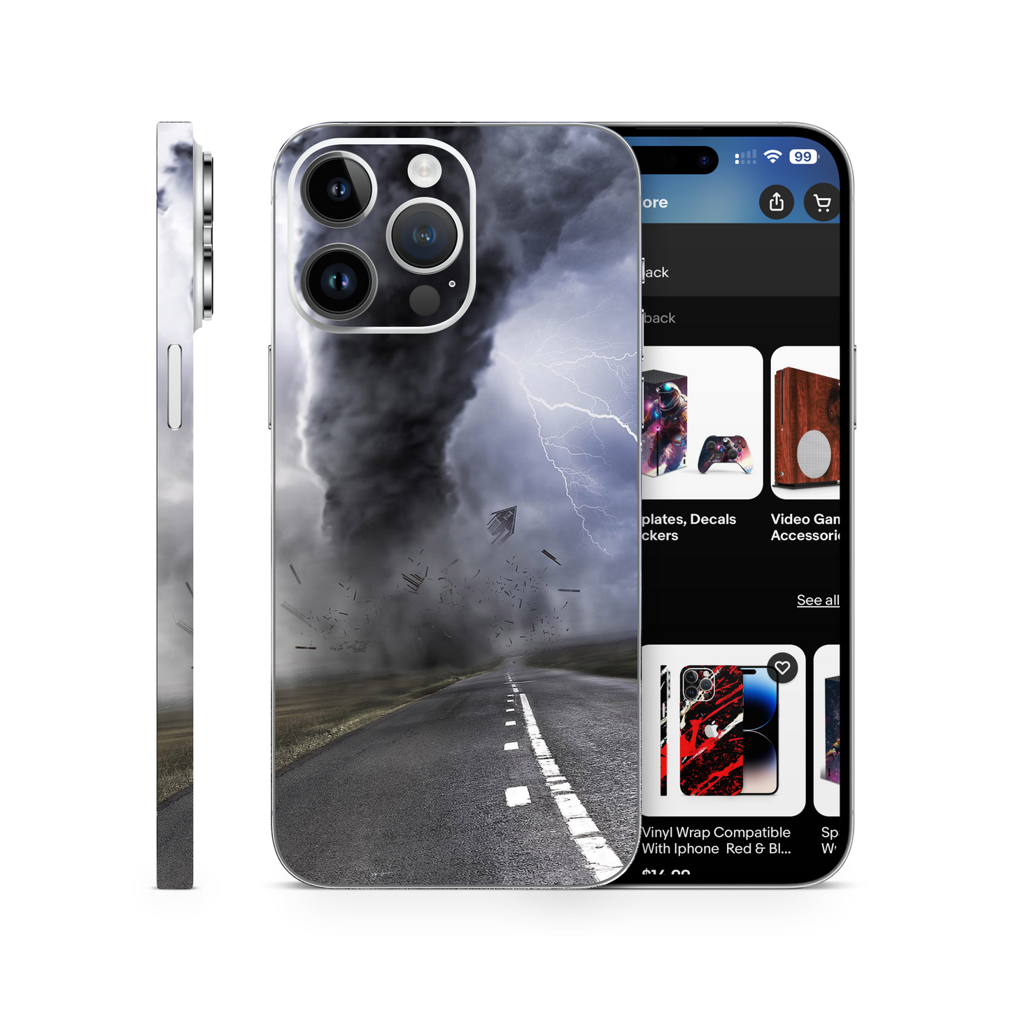 Tornado Vinyl Skins Compatible With Iphone