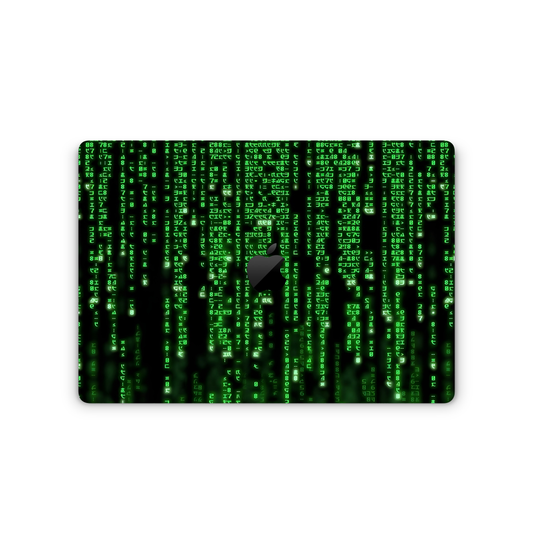 Green Code Vinyl Skins Compatible with MacBook Pro