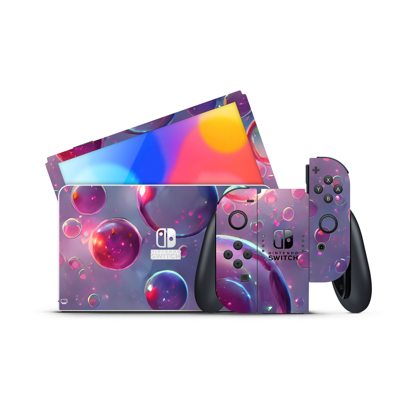 Vinyl Wrap Skin Bubbles Compatible with Nintendo Switch +2 Controller Skins