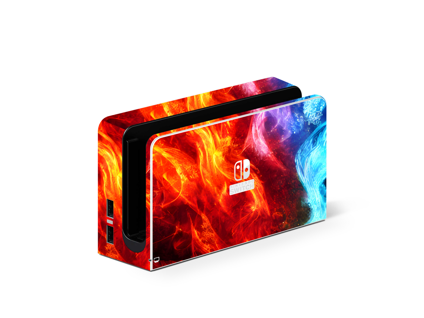 Vinyl Wrap Skin Fire & Ice Compatible with Nintendo Switch +2 Controller Skins