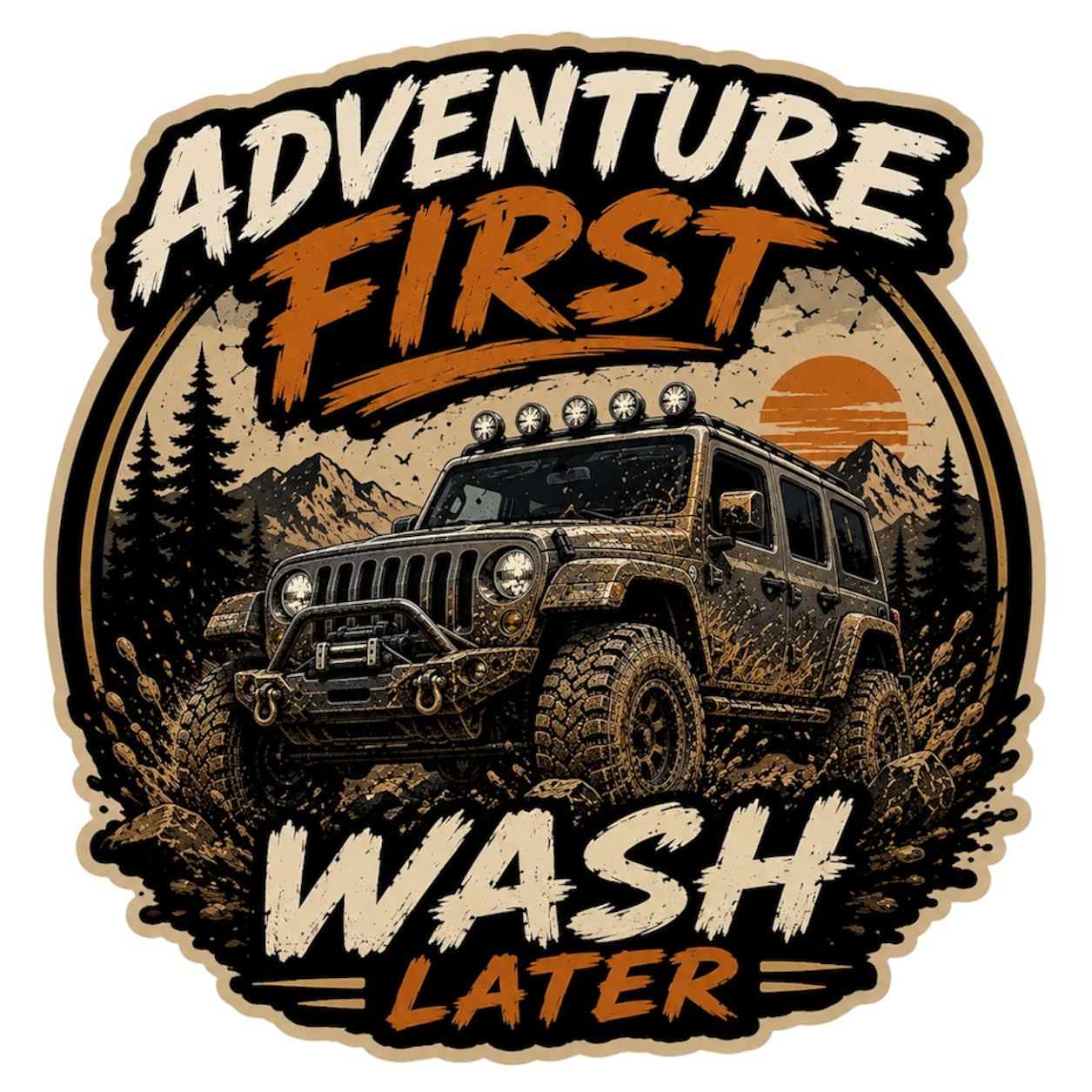 Adventure First, Wash Later Off-Road Decal