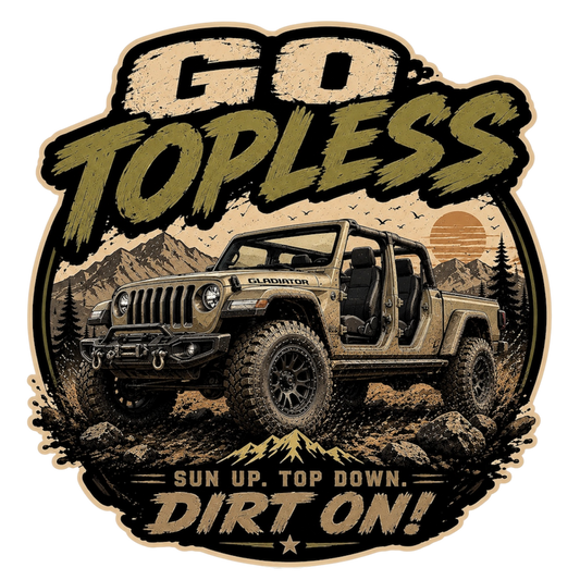 Go Topless Off-Road Decal – Adventure Sticker