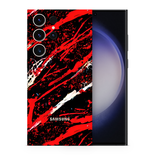 Samsung Galaxy Vinyl Skins Red & Black Paint Splatter