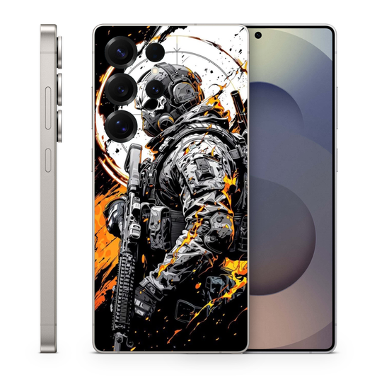 Vinyl Wrap Skin Army Soldier Graphic Phone Skin Compatible with Compatible with Samsung S25 Ultra, S26 Ultra, S26
