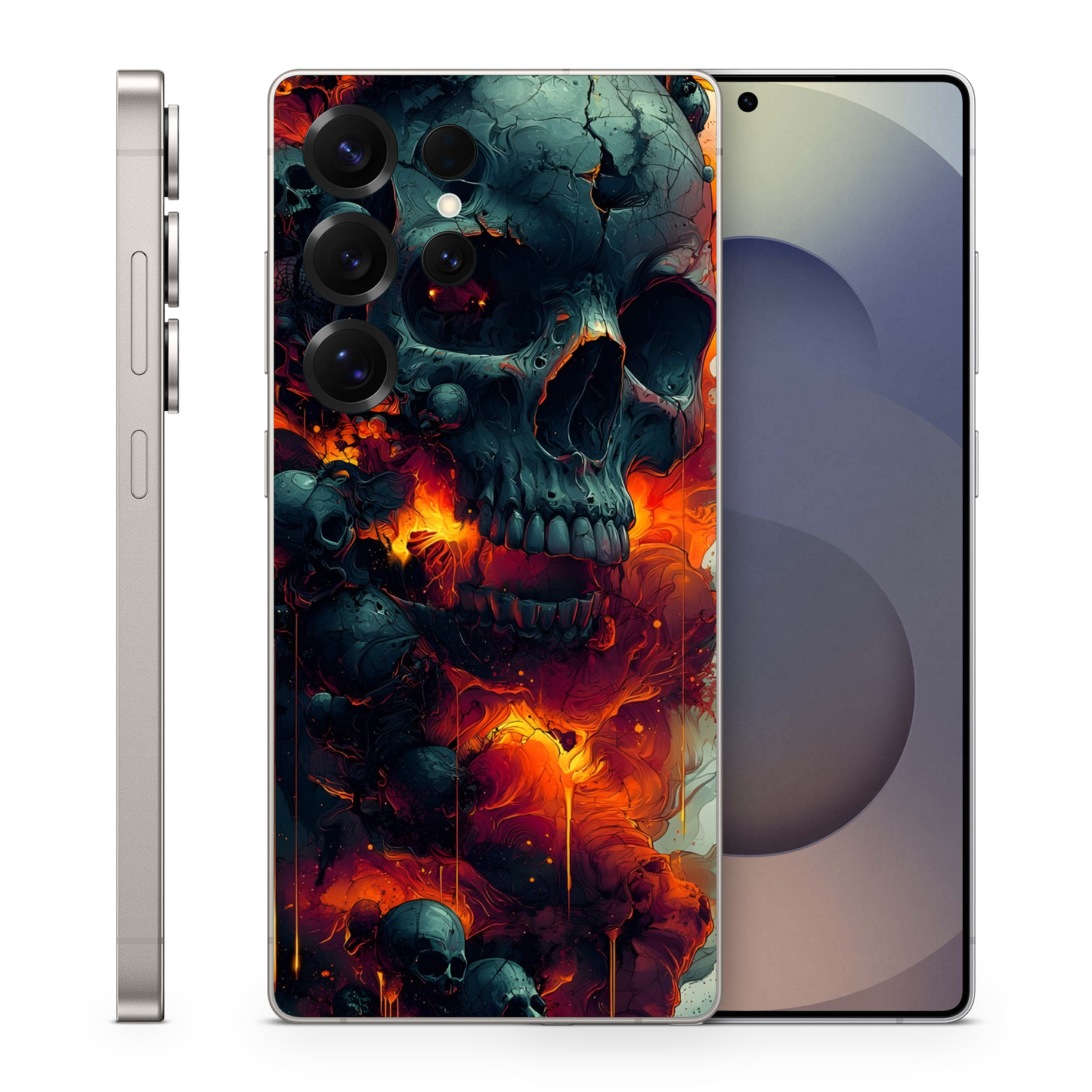 Vinyl Wrap Skin Skulls Compatible with Samsung S25 Ultra, S26 Ultra, S26