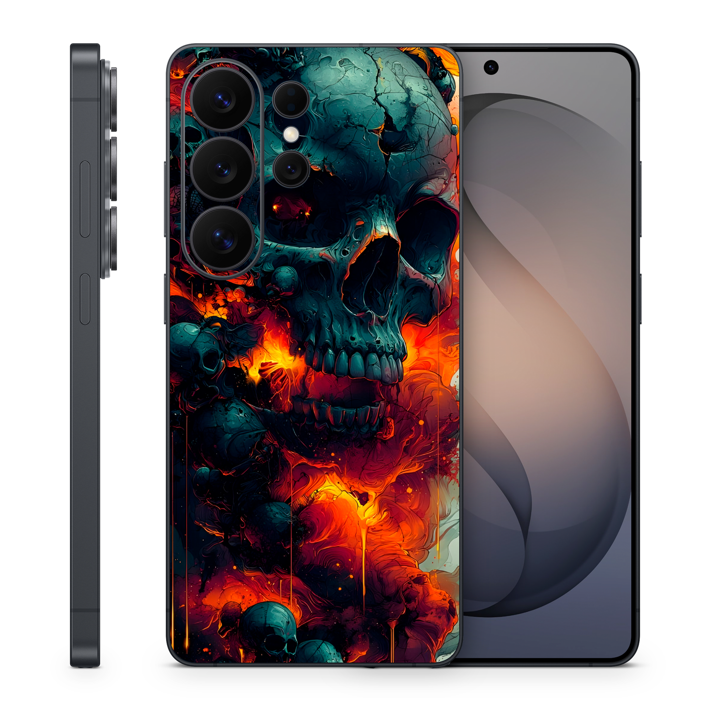Vinyl Wrap Skin Skulls Compatible with Samsung S25 Ultra, S26 Ultra, S26