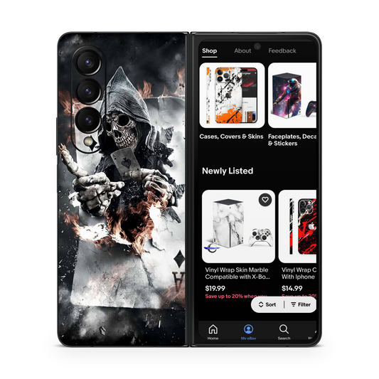 Ace Skull Vinyl Skins Compatible With Samsung Z Fold