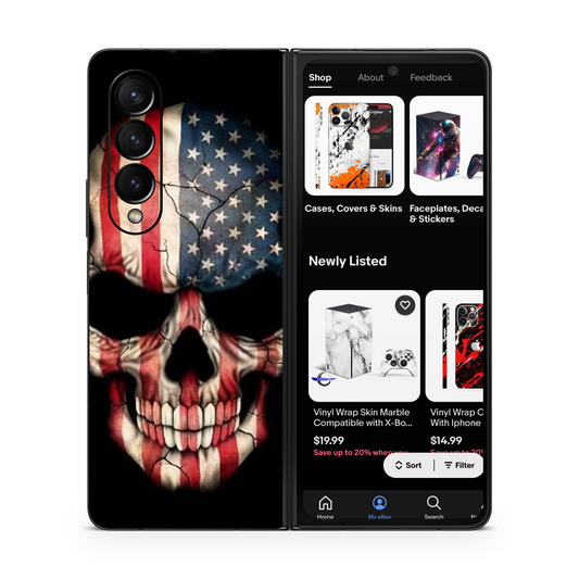 Samsung Z Fold Vinyl Skin Skull