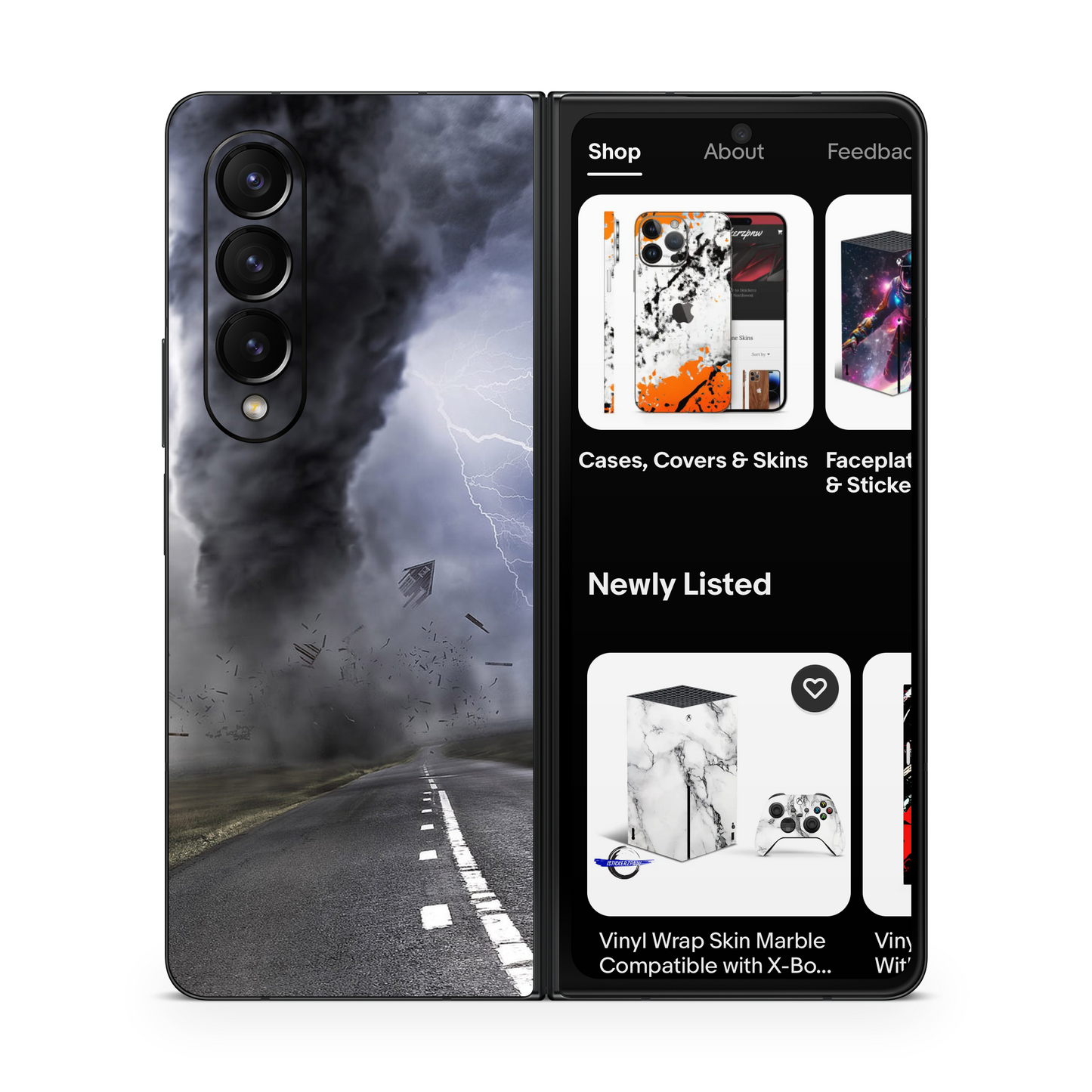 Samsung Z Fold Vinyl Skins Tornado