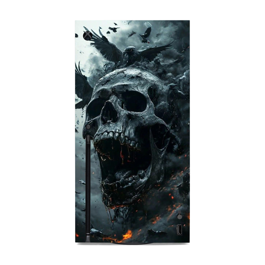 Dark Skull Front Vinyl Skin Compatible with X-Box Series X