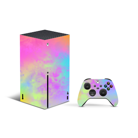 Vinyl Wrap Skin Neon Galaxy Compatible with X-Box Series X +2 Controller Skins