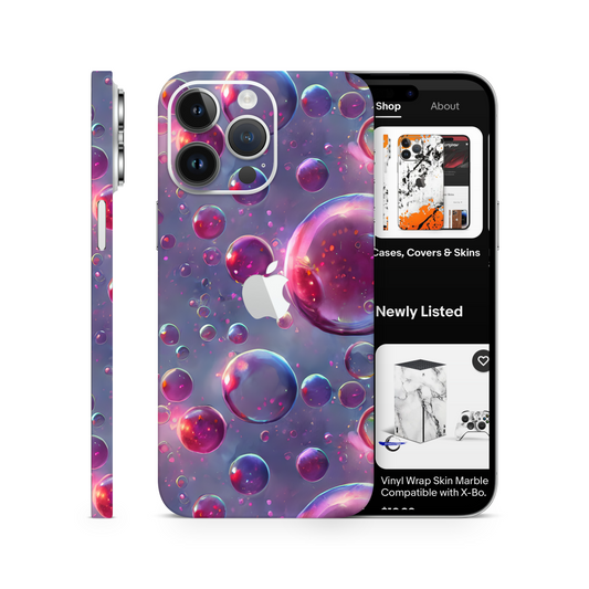 Bubbles Vinyl Wrap Skins Compatible With Iphone